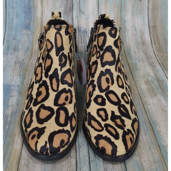 Blondo Tami Waterproof Leopard Print Ankle Boots Size 5.5 (M) Calf Hair Booties - Picture 4 of 13